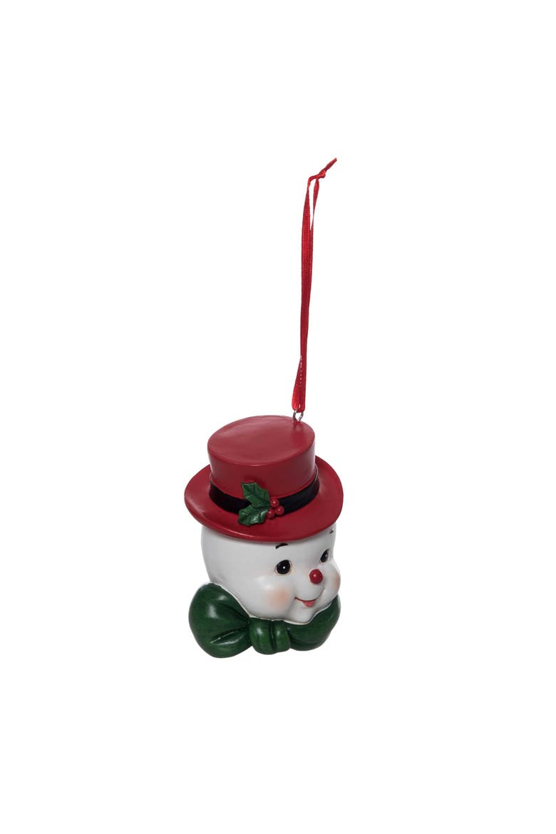 Mr. Snowman Christmas Tree Ornament, Alternate, color, White
