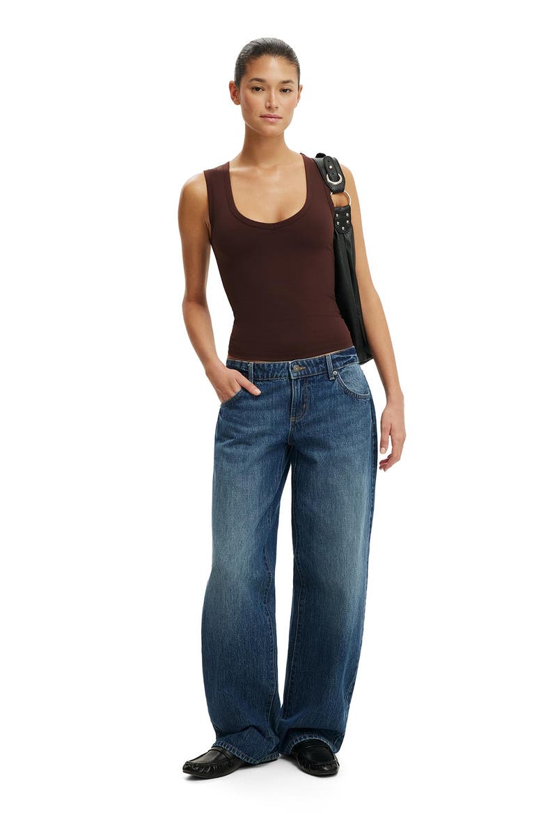 Women's Hold Me V Neck Tank, Alternate, color, Dark Oak
