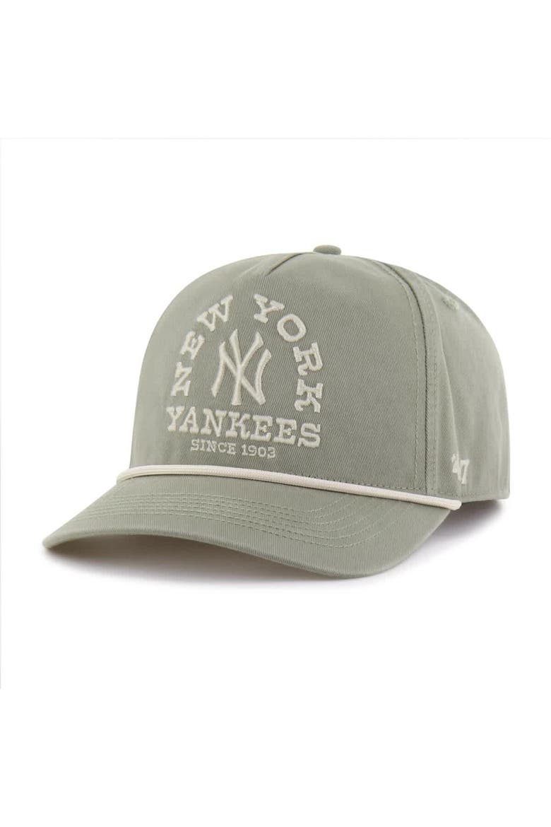 Men's '47  Olive New York Yankees Canyon Ranchero Hitch Adjustable Hat, Main, color, Olive