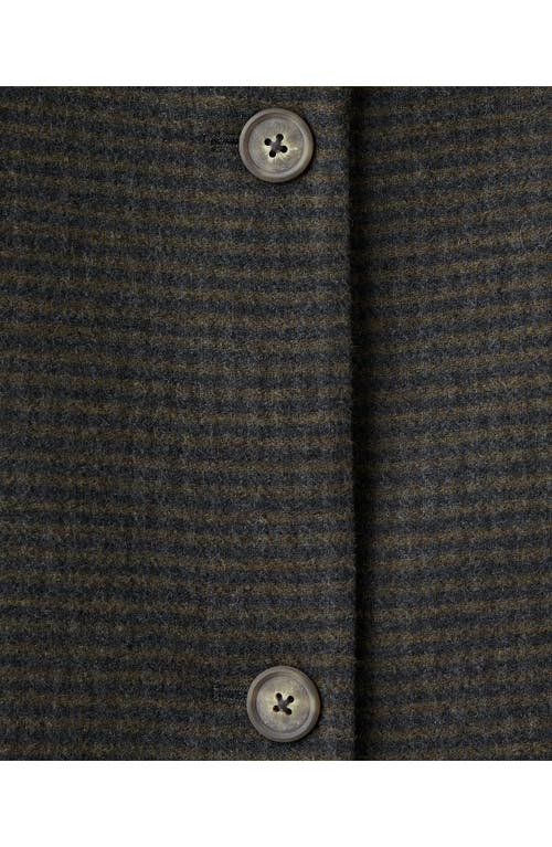 Mango Teen Long Check Coat In Gray