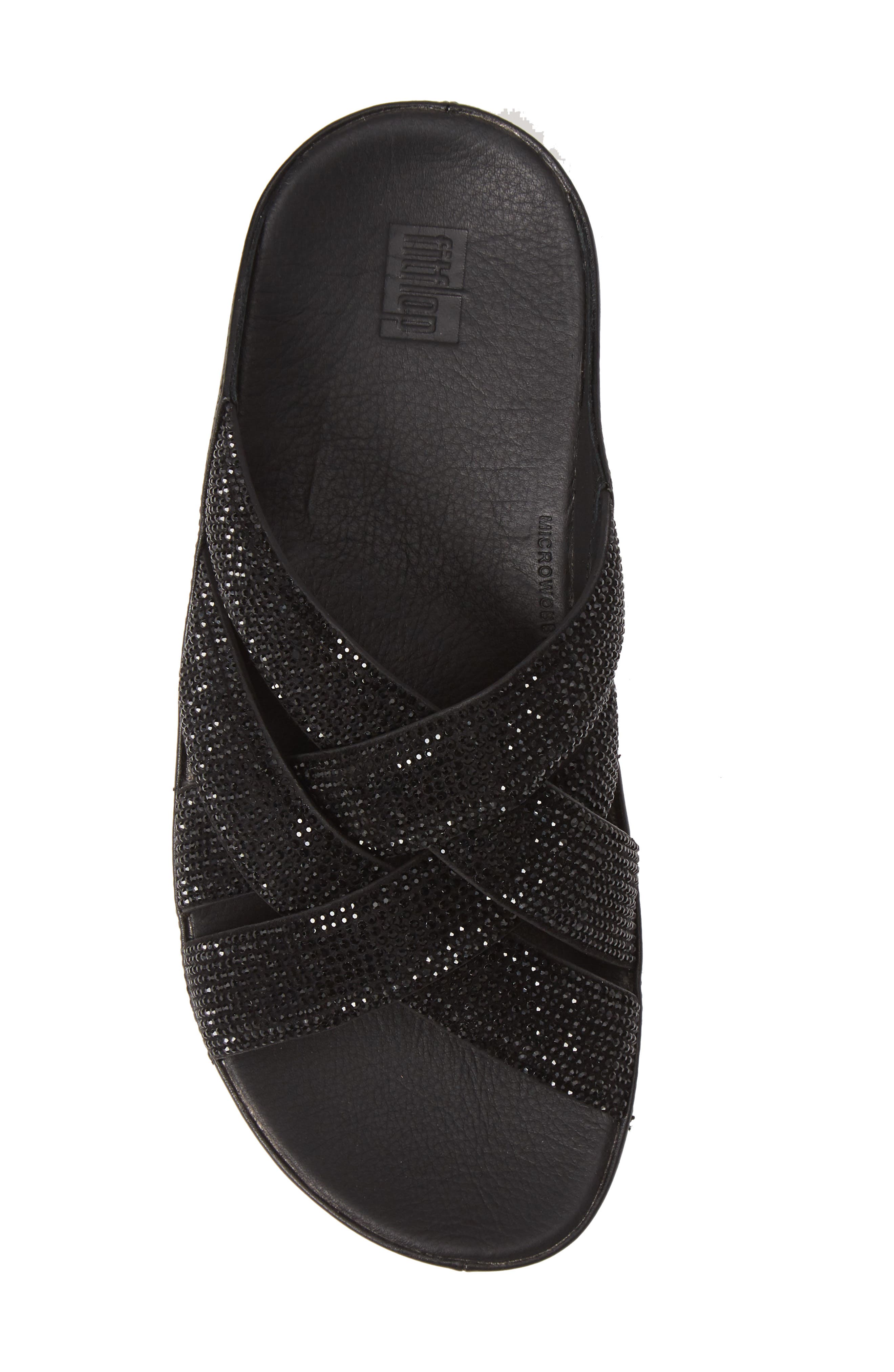 FitFlop Crystal Lattice Strap Slide Sandal, Alternate, color, 