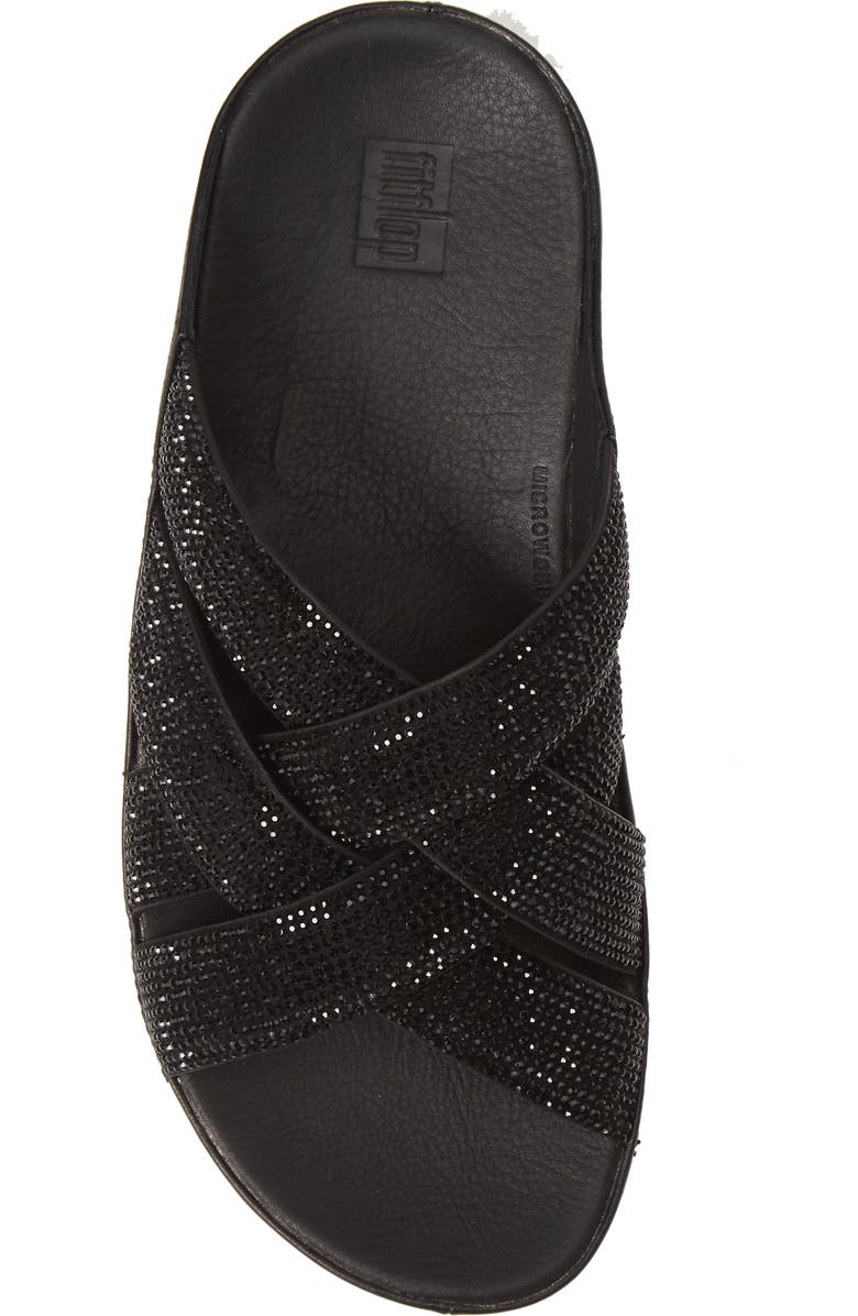 FitFlop Crystal Lattice Strap Slide Sandal, Alternate, color,