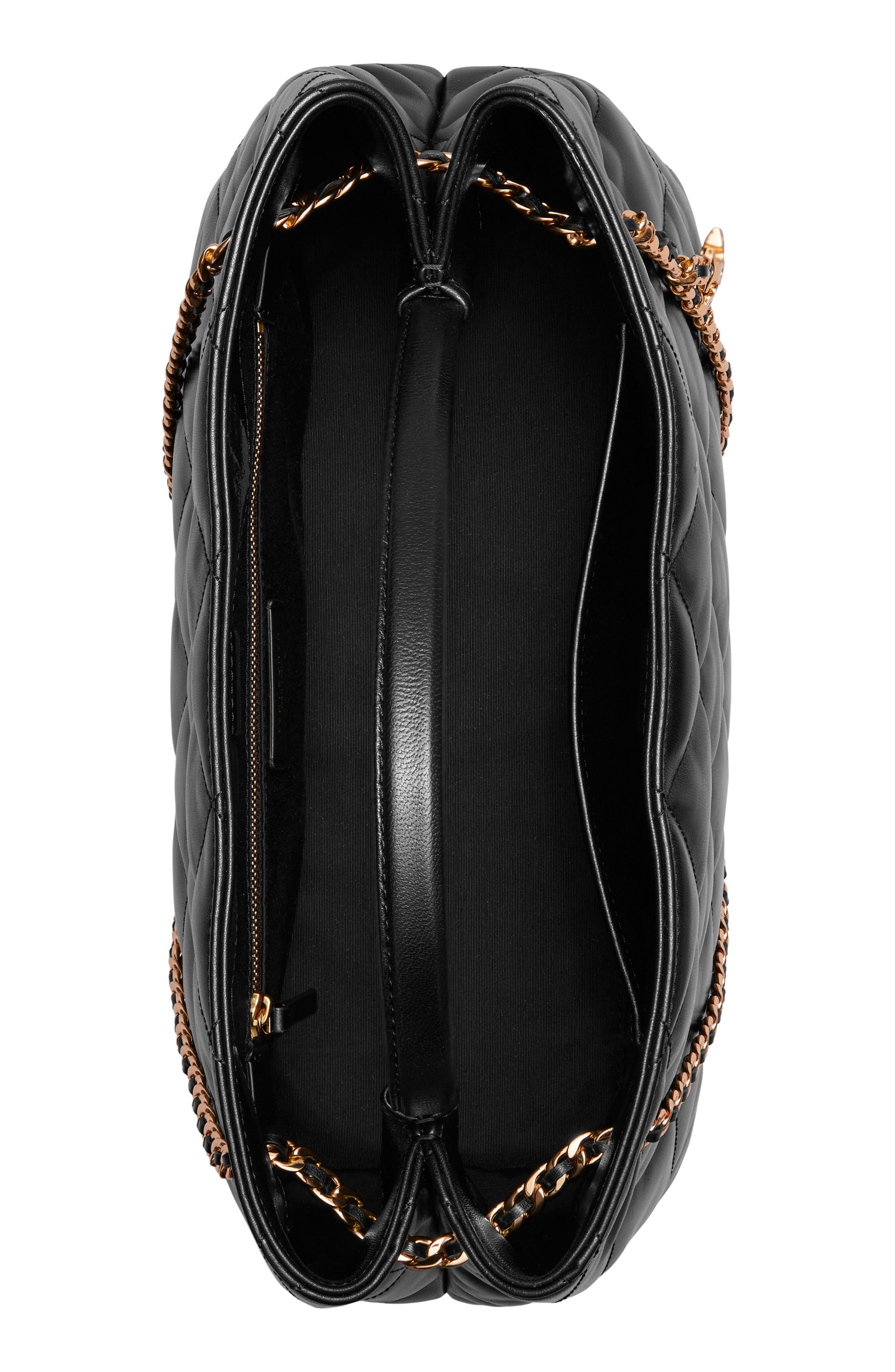 Fleming Carryall Leather Tote, Alternate, color, BLACK