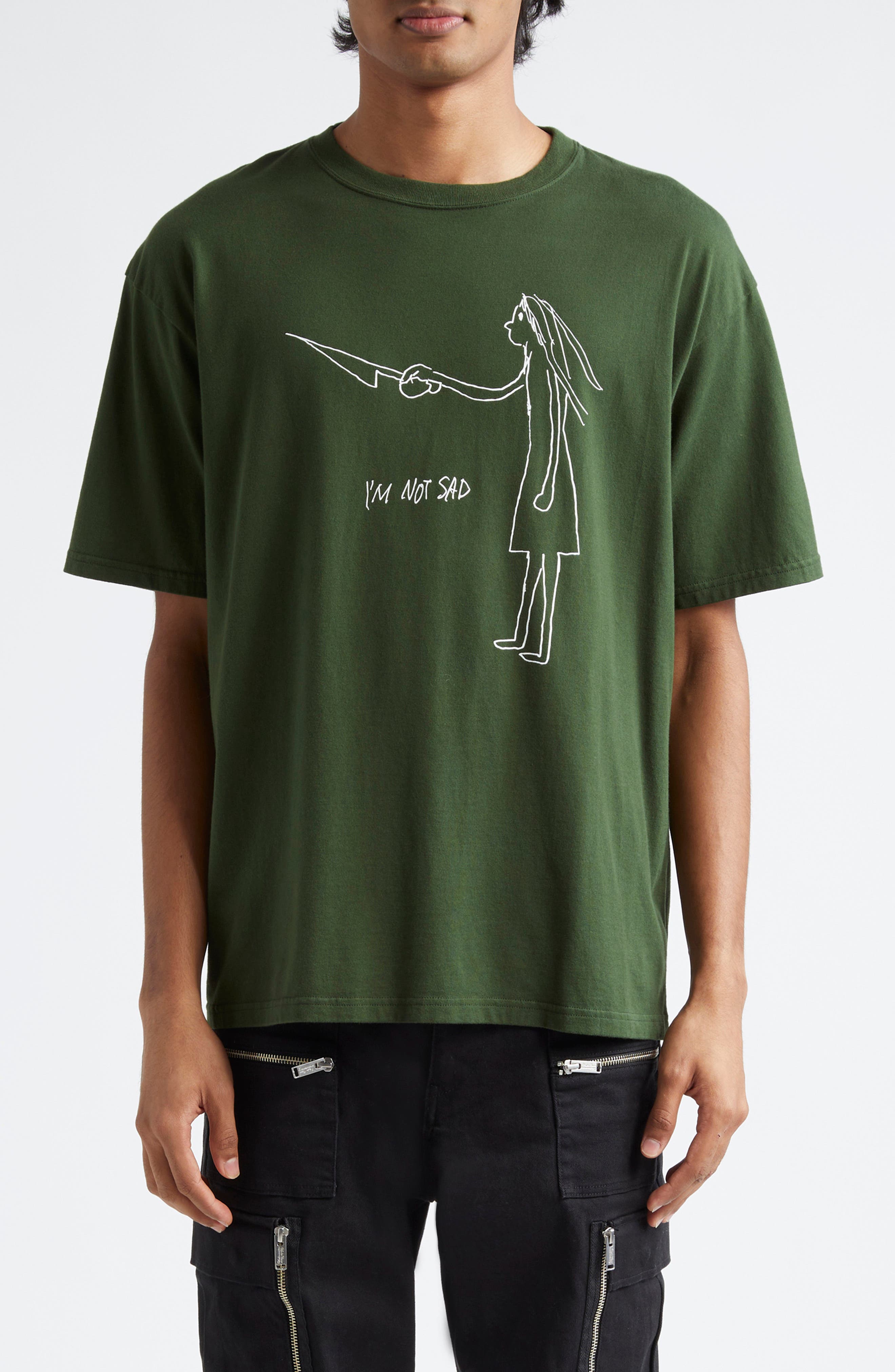 Undercoverism Anti War Tシャツ カーキ L Undercover I'm Not Sad Graphic T-Shirt (Men) | Nordstrom