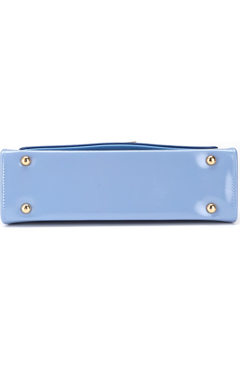 NINETY UNION Patent Faux Leather Handbag, Alternate, color, Blue Multi