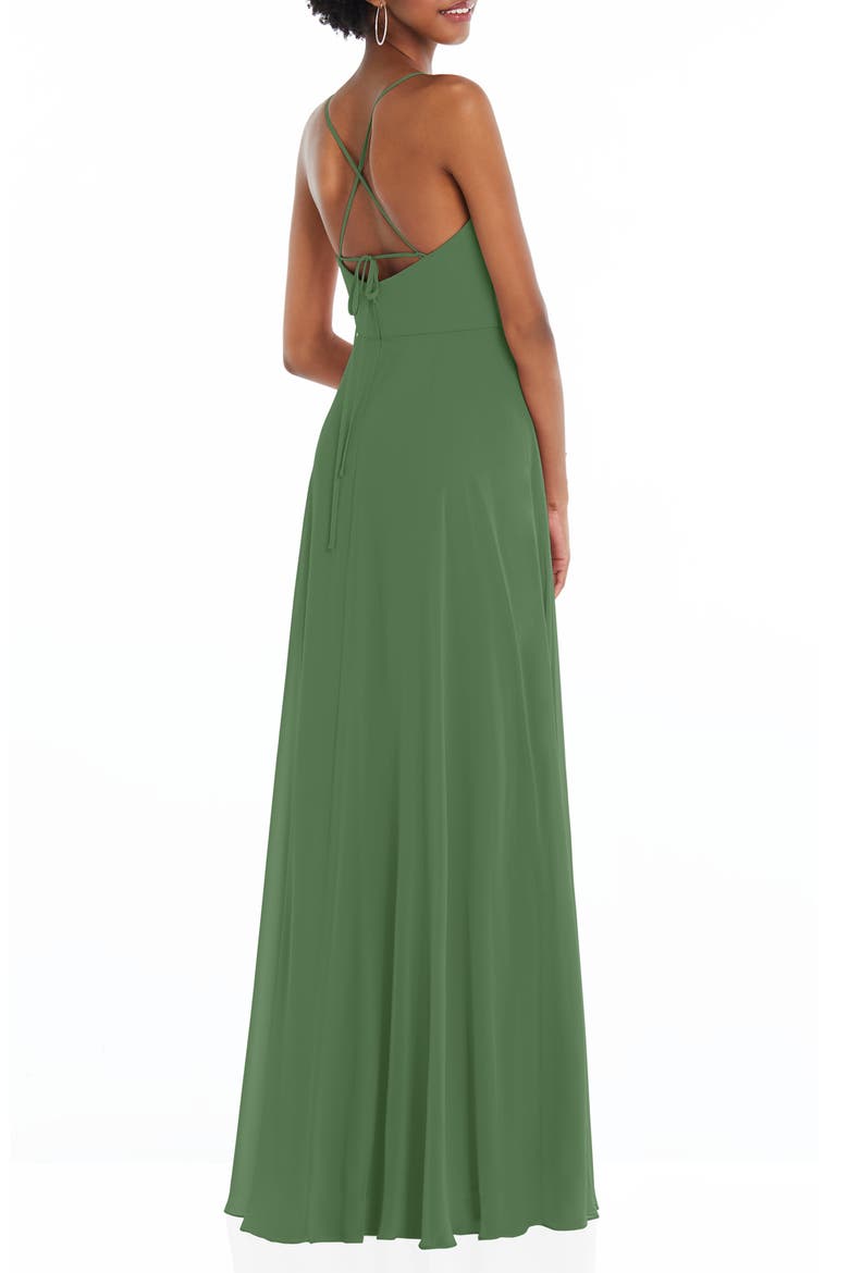 Convertible Tie Evening Gown, Alternate, color, VINEYARD GREEN