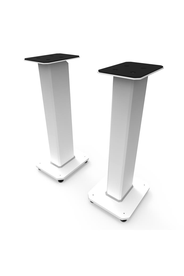 SX26 26" Tall Fillable Speaker Stands with Isolation Feet - Pair, Main, color, White