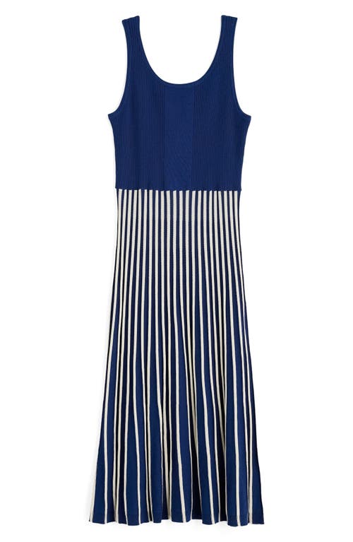 Shop Seasalt Cornwall Sunlight Summer Sleeveless Rib Sweater Dress In Knit Expression Yacht Chalk