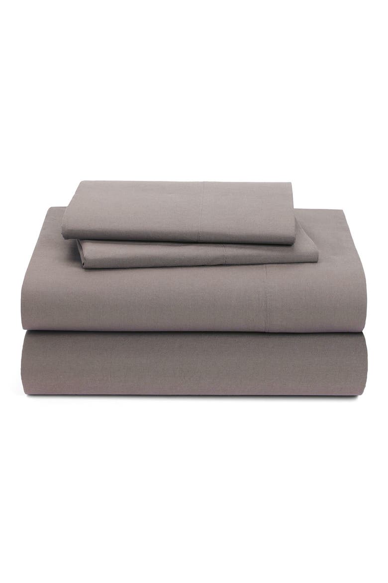 Antimicrobial Supima® Cotton Sheet Set, Main, color, GREY NICKEL