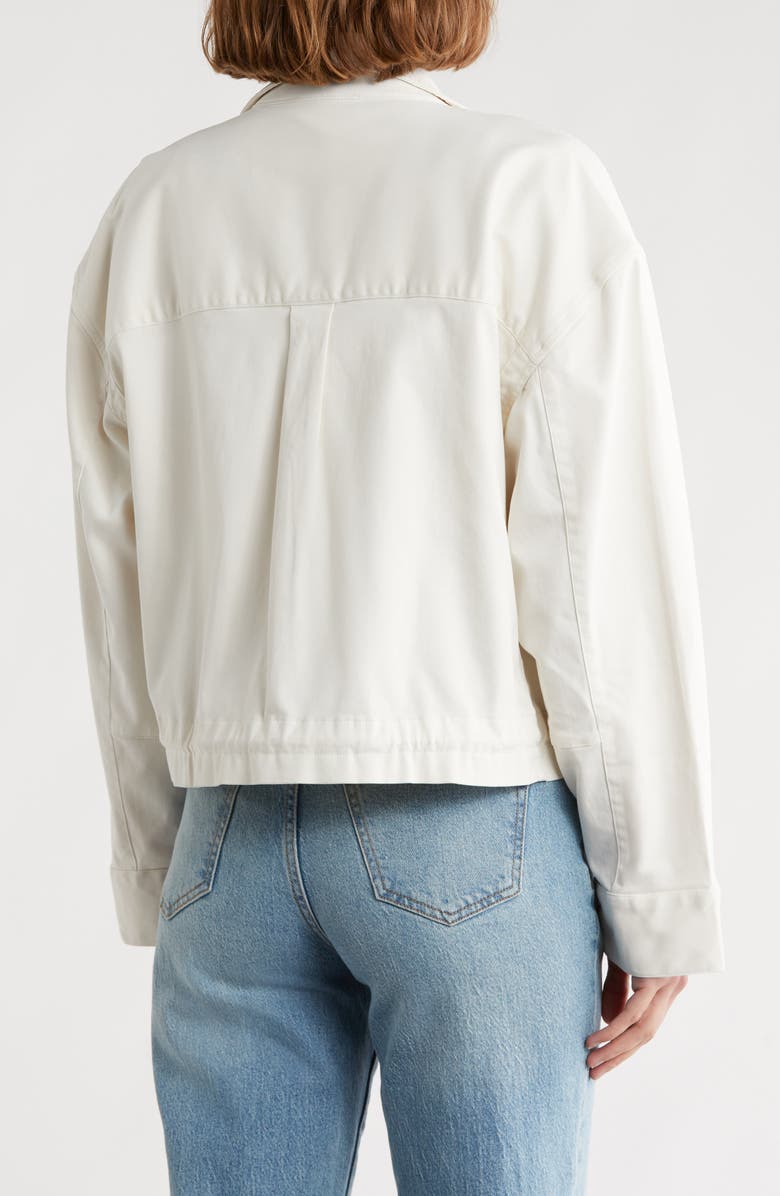 Caslon<sup>®</sup> Crop Utility Jacket, Alternate, color, Ivory Pristine