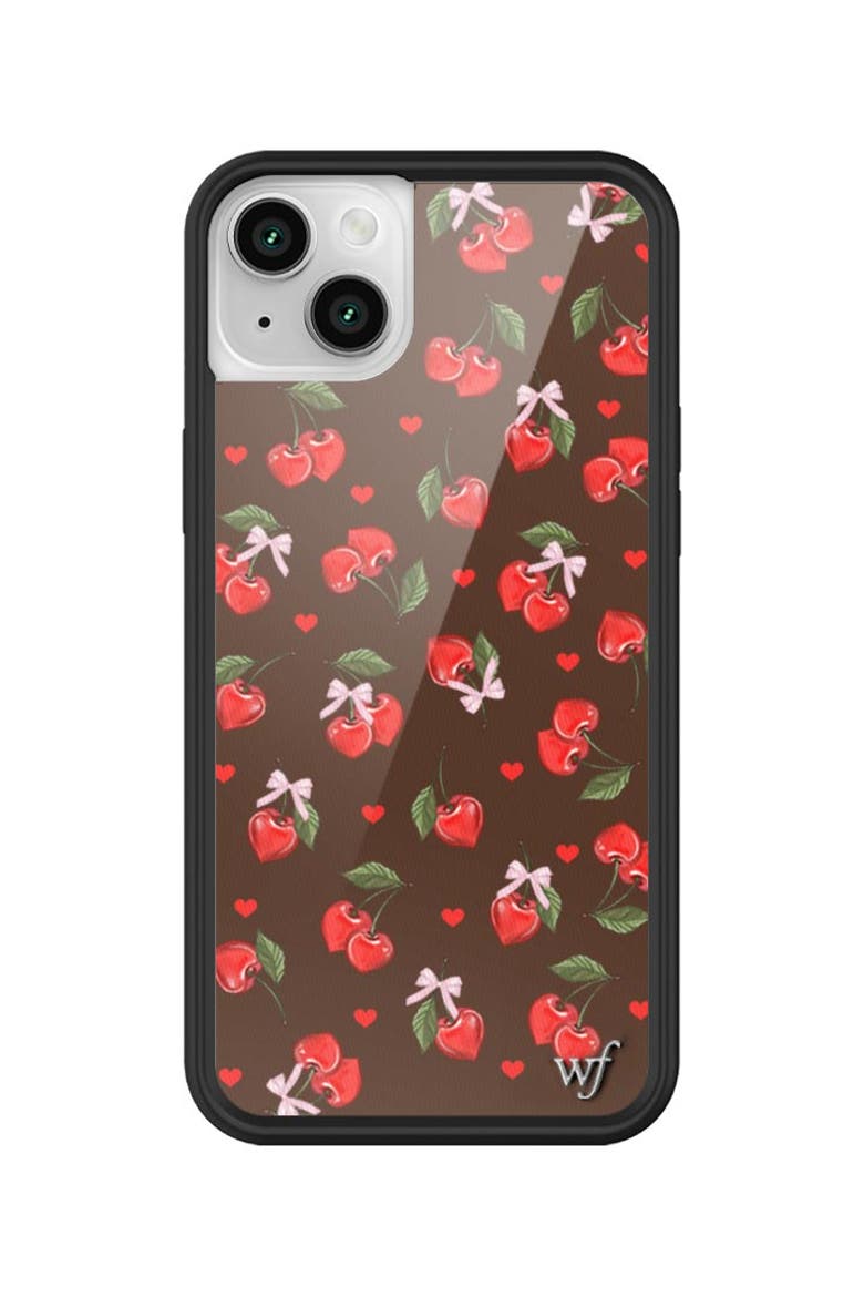 Chocolate Cherries iPhone Case, Alternate, color, Brown