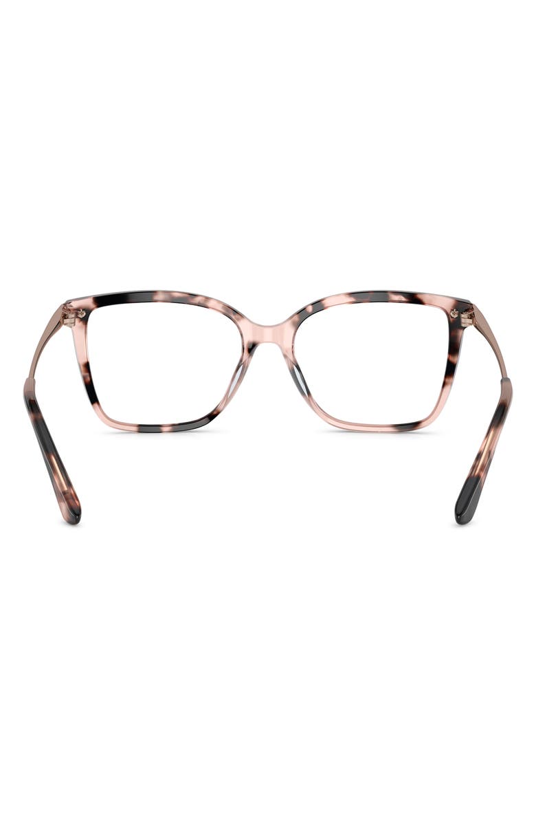 Michael Kors Shenandoah 53mm Square Optical Glasses, Alternate, color, Pink Tortoise