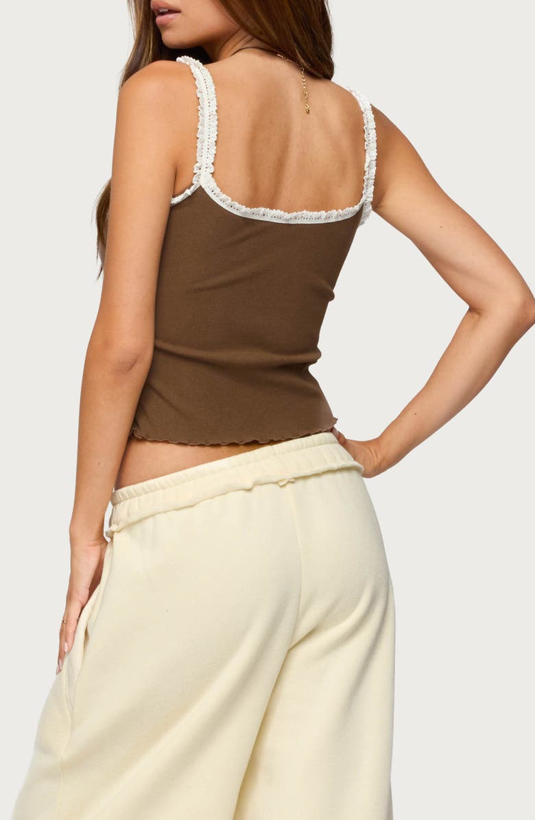 EDIKTED Nashville Cowboy Graphic Crop Tank, Alternate, color, Brown