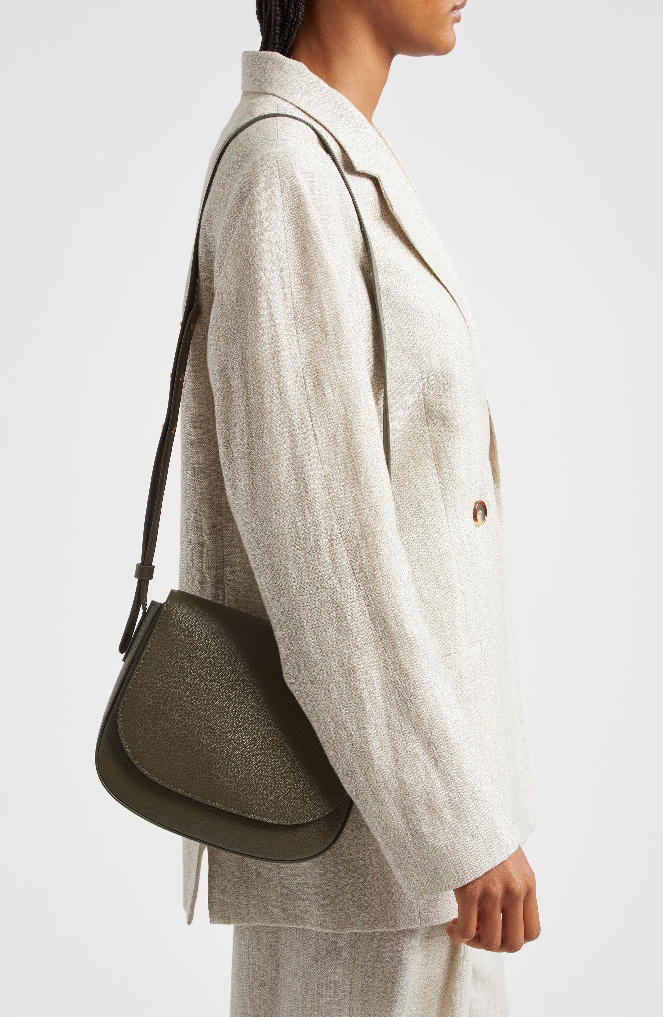 Mansur Gavriel Classic Pebbled Leather Crossbody Bag, Alternate, color, 