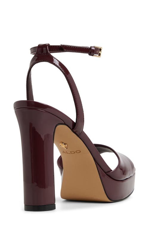 Aldo Chicgleam Ankle Strap Platform Sandal In Burgundy