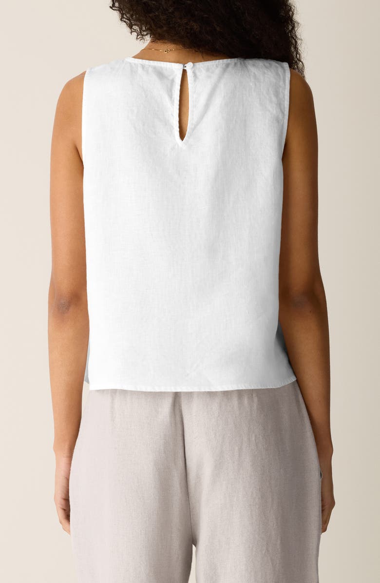 Eileen Fisher Organic Linen Shell, Alternate, color, White