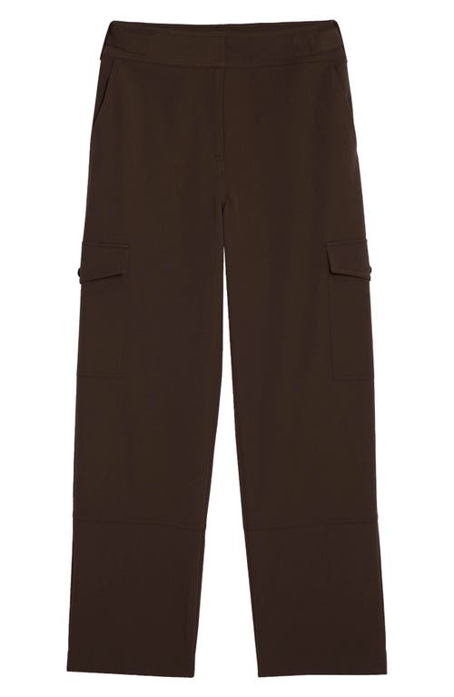 Desigual Wide Leg Cargo Pants In Brown