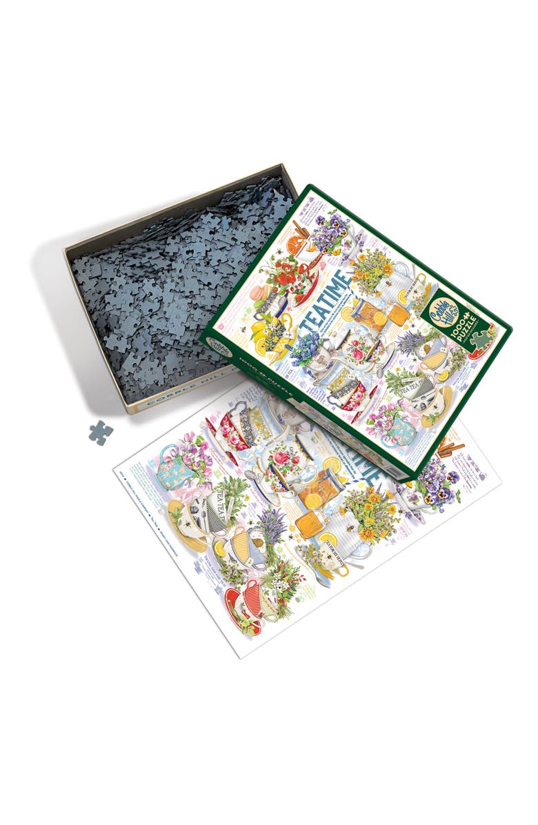 Cobble Hill 1000 Piece Puzzle Tea Time Reference Poster Included, Alternate, color, Multicolored