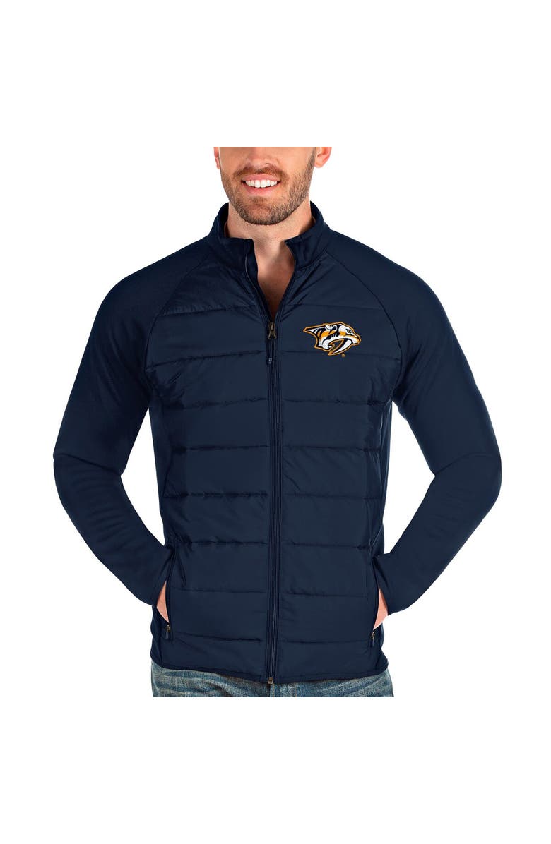 ANTIGUA Men's Antigua Navy Nashville Predators Altitude Full-Zip Jacket, Alternate, color, 