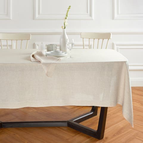 Linen Tablecloth for Dining Table, Holiday and Everyday Table Decor - Sonoma