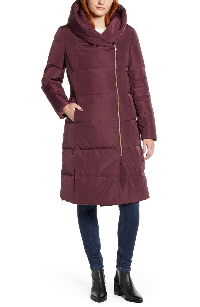 Cole Haan Down & Feather Coat, Alternate, color, Merlot