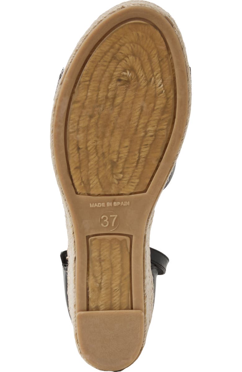 Bruno Magli Dina Ankle Strap Wedge Sandal, Alternate, color, Black Nappa