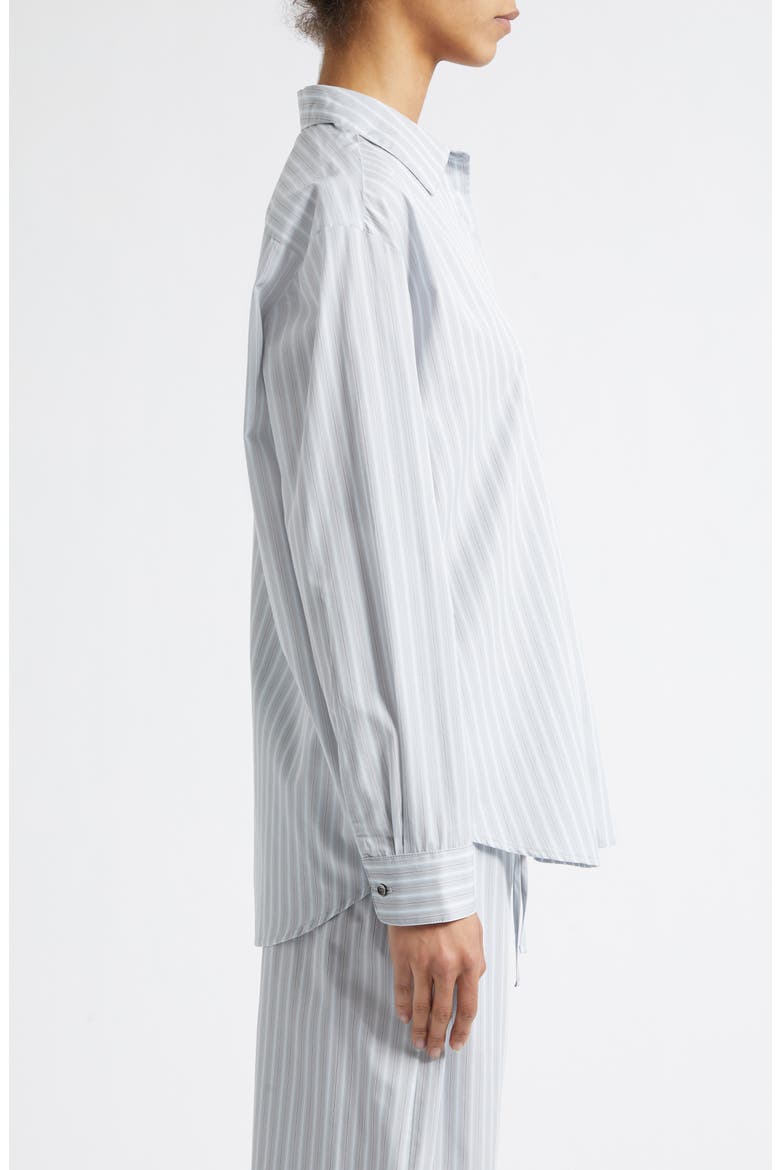 Yoshi Stripe Cotton Button-Up Shirt, Alternate, color, STERLING STRIPE