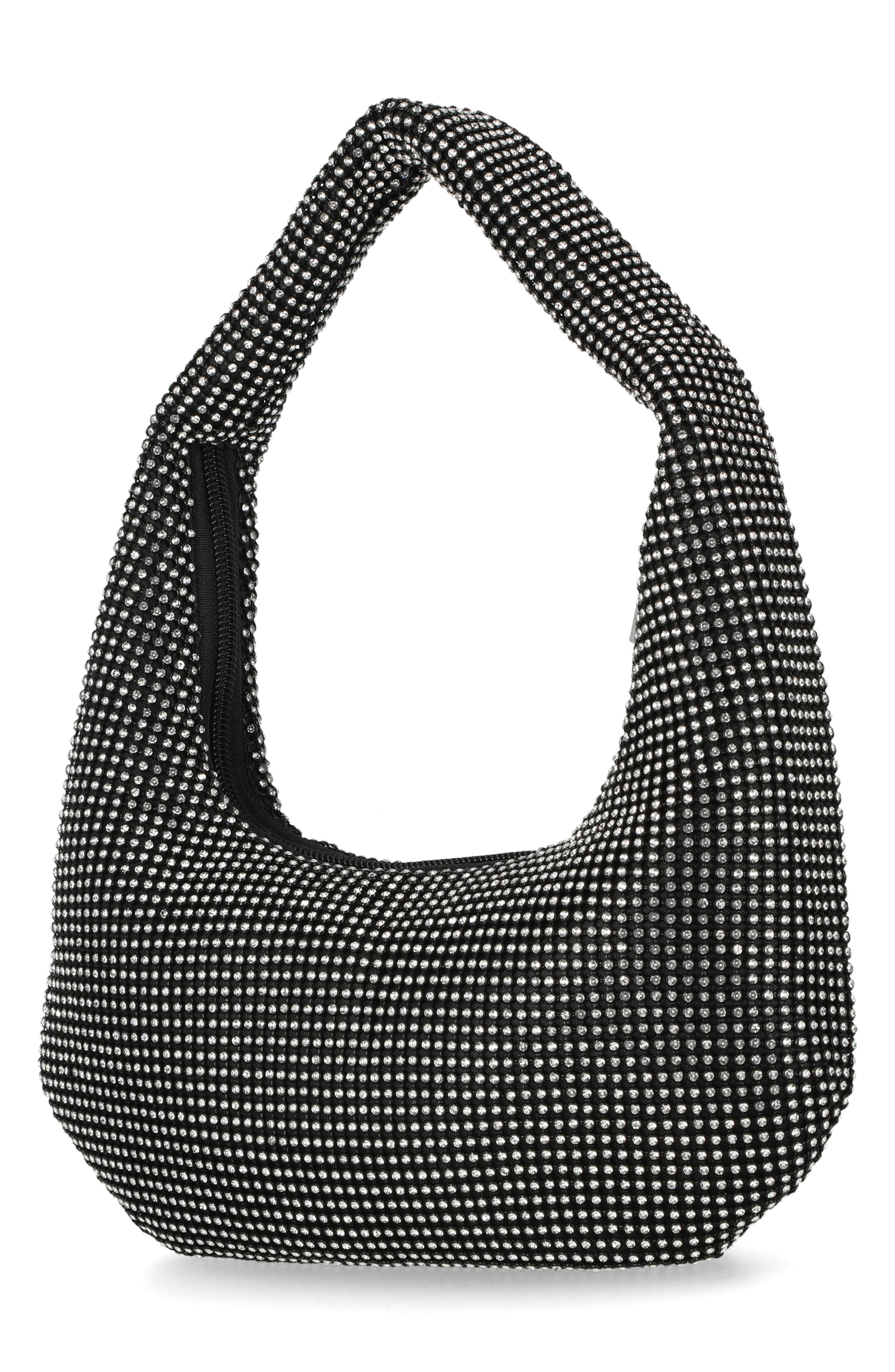 Jessica McClintock Ada Crystal Hobo Bag, Alternate, color, 