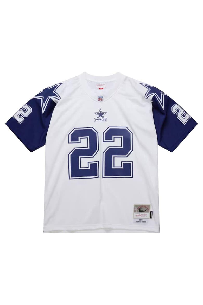 Men's Mitchell & Ness Emmitt Smith White Dallas Cowboys 1994 Alternate Legacy Replica Jersey, Main, color, White
