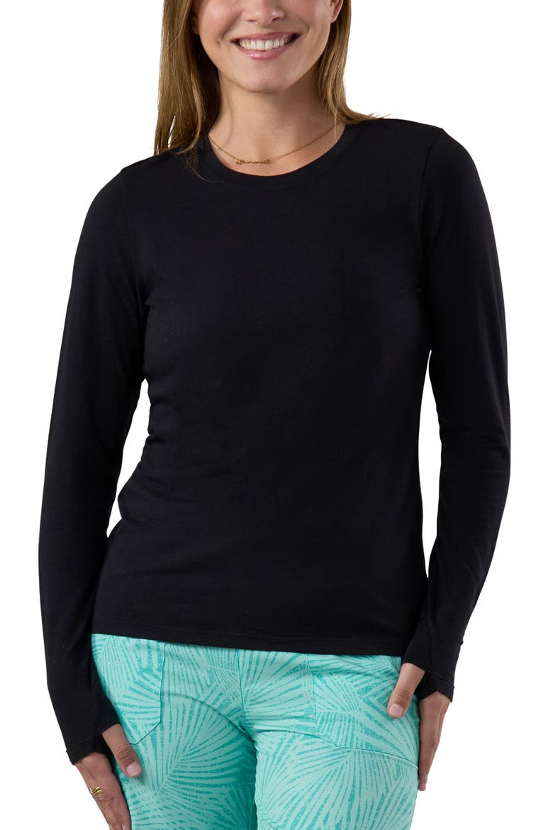 Long Sleeve Everyday Tee, Main, color, Black