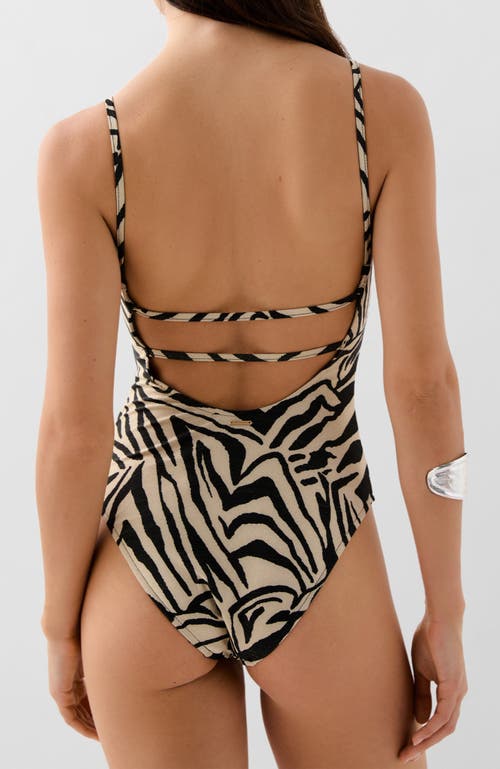 Scalpers Zebra Swimsuit In Multi
