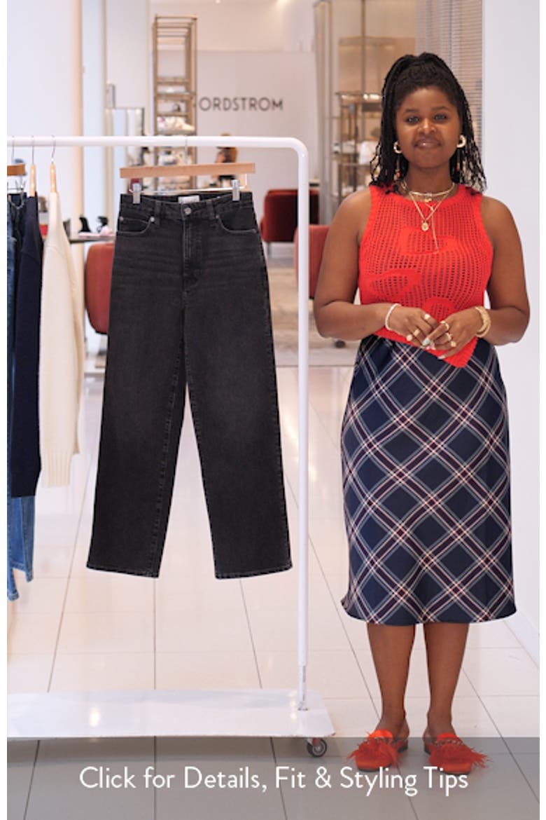 The Wide High Waist Ankle Wide Leg Jeans video