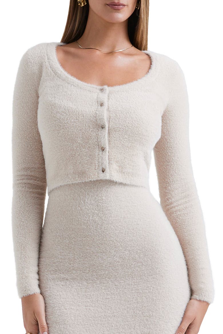 Gene Chenille Crop Cardigan, Main, color, BEIGE