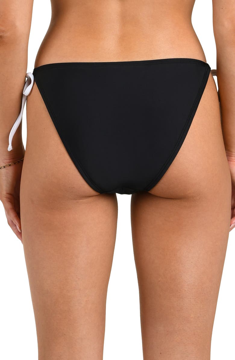 Citrus Side Tie Bikini Bottoms, Alternate, color, Black