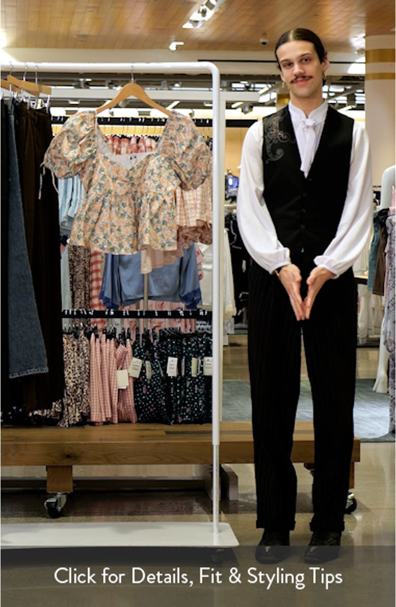 Floral Puff Sleeve Cotton Top, sales video thumbnail