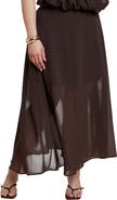 ELOQUII Semi Sheer Chiffon Circle Skirt