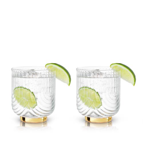 Viski Deco Gatsby Tumblers Set Of 2 In Clear