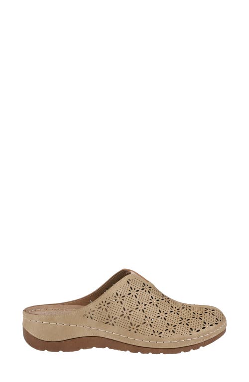 Gc Shoes Vale Laser Cut Wedge Mule In Brown