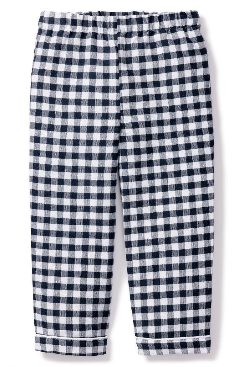 Kids' Gingham Cotton Blend Pajama Pants, Main, color, NAVY