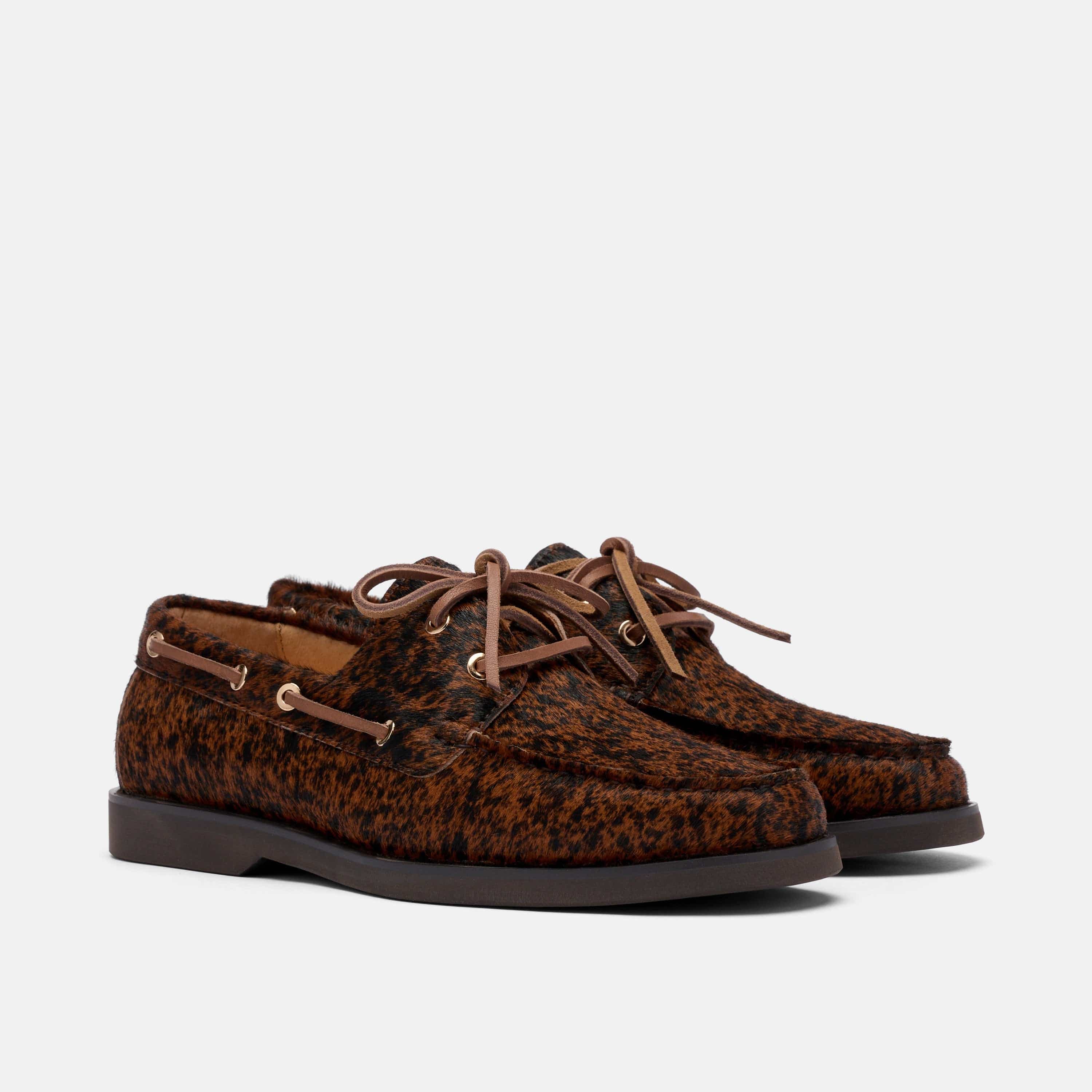 MARC NOLAN Ms. Capri Brown Cowhide Boat Shoes, Alternate, color, Brown