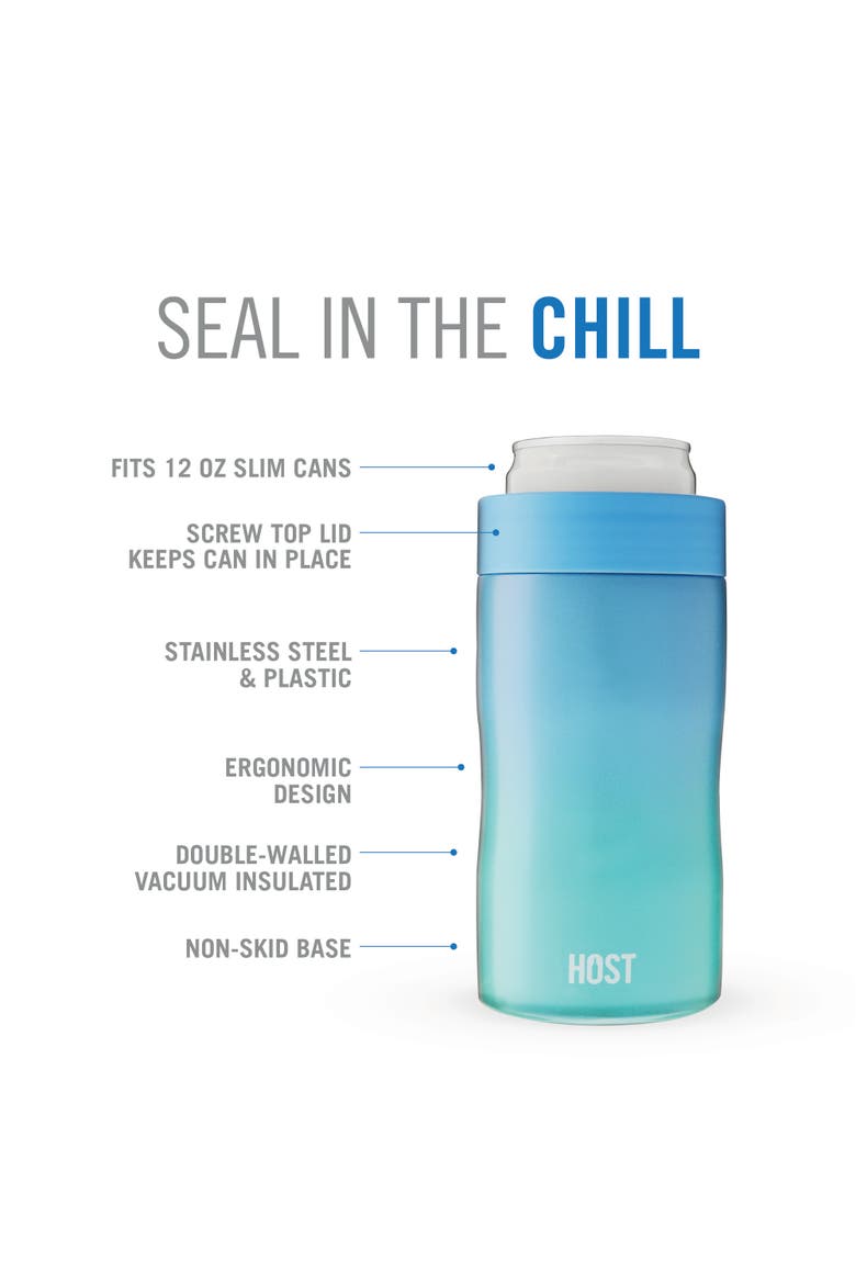 Stay-Chill Slim Can Cooler, Alternate, color, Lagoon