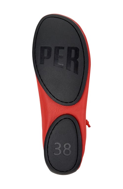 Camper Right Nina Leather Ballet Flats In Red