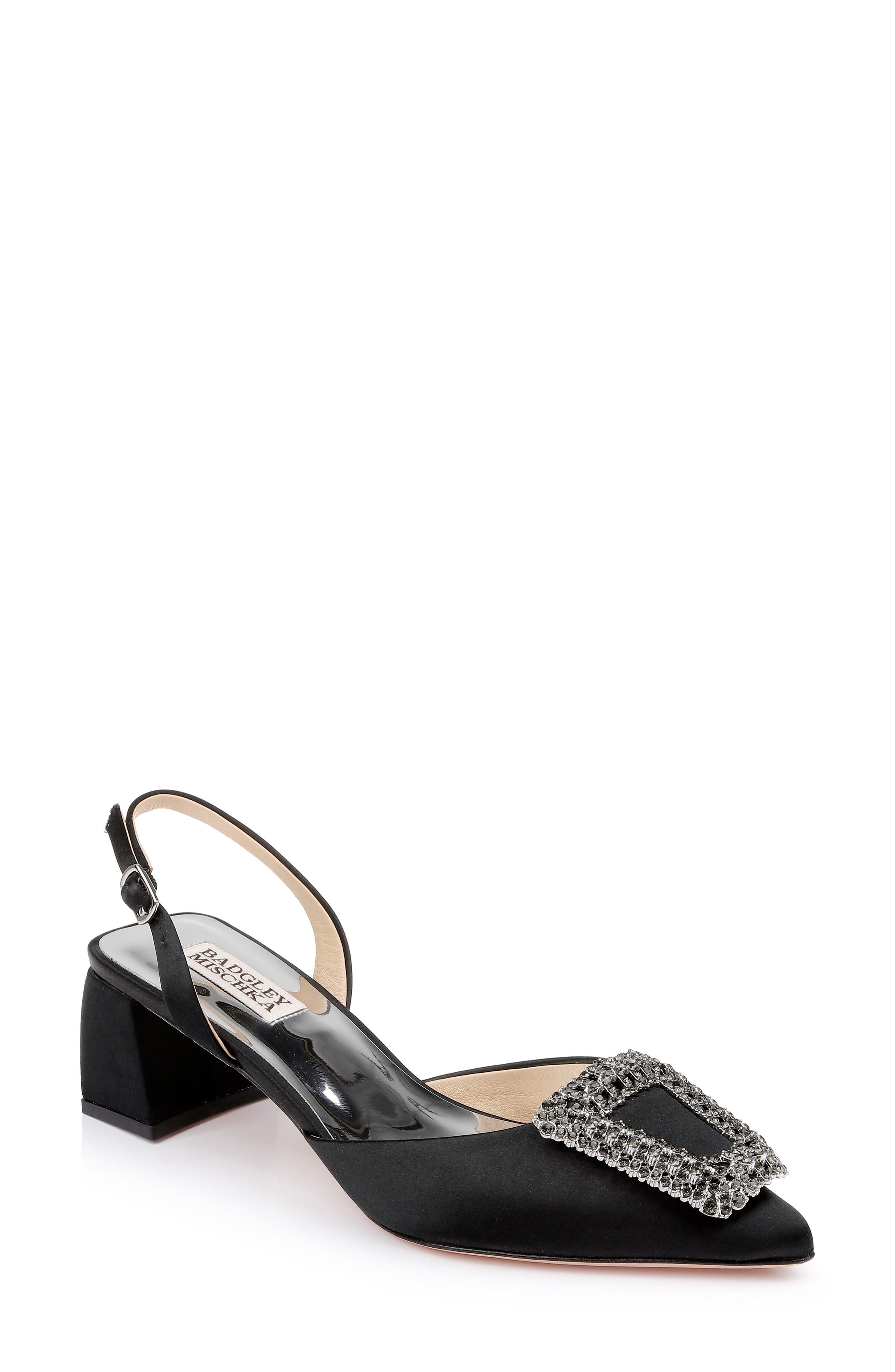 Badgley Mischka Collection Emmie Slingback Pointed Toe Pump, Main, color, 