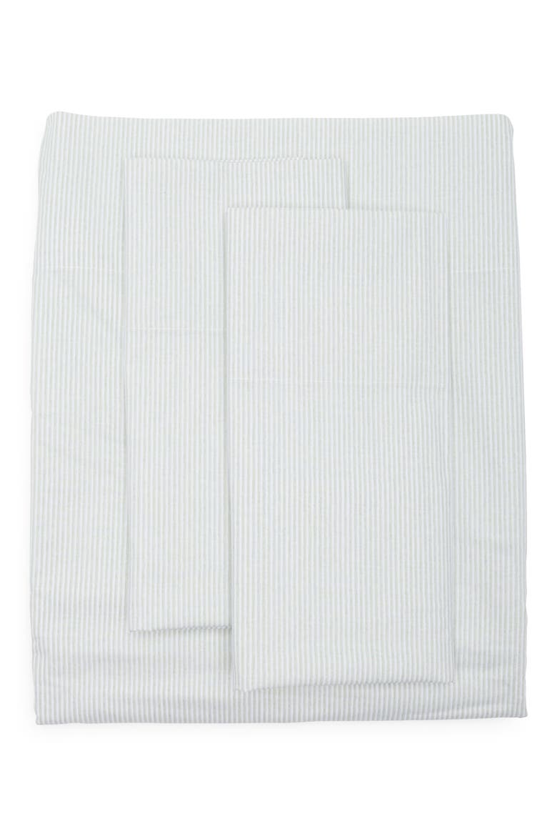 Relax Stripe 200 Thread Count Cotton Sheet Set, Main, color, SPRING GREEN