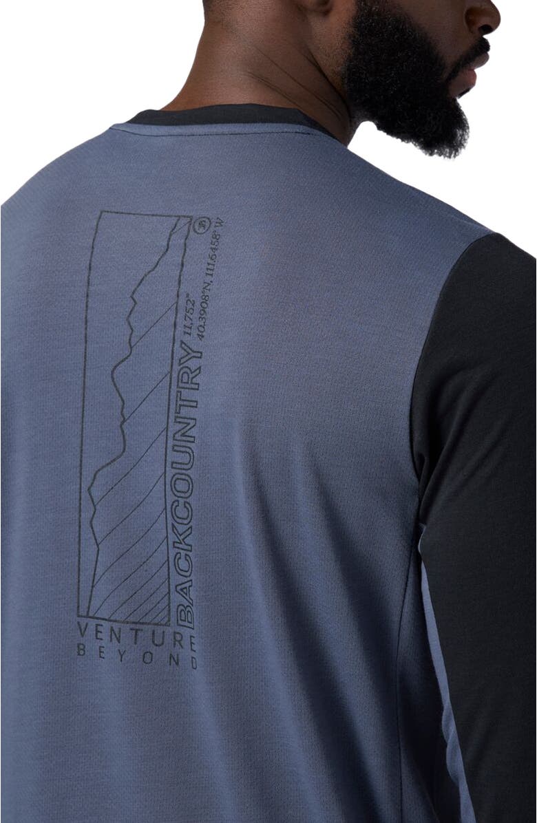 Backcountry Slickrock Drirelease Long-Sleeve Tech T-Shirt - Men's, Alternate, color, Black/Turbulence