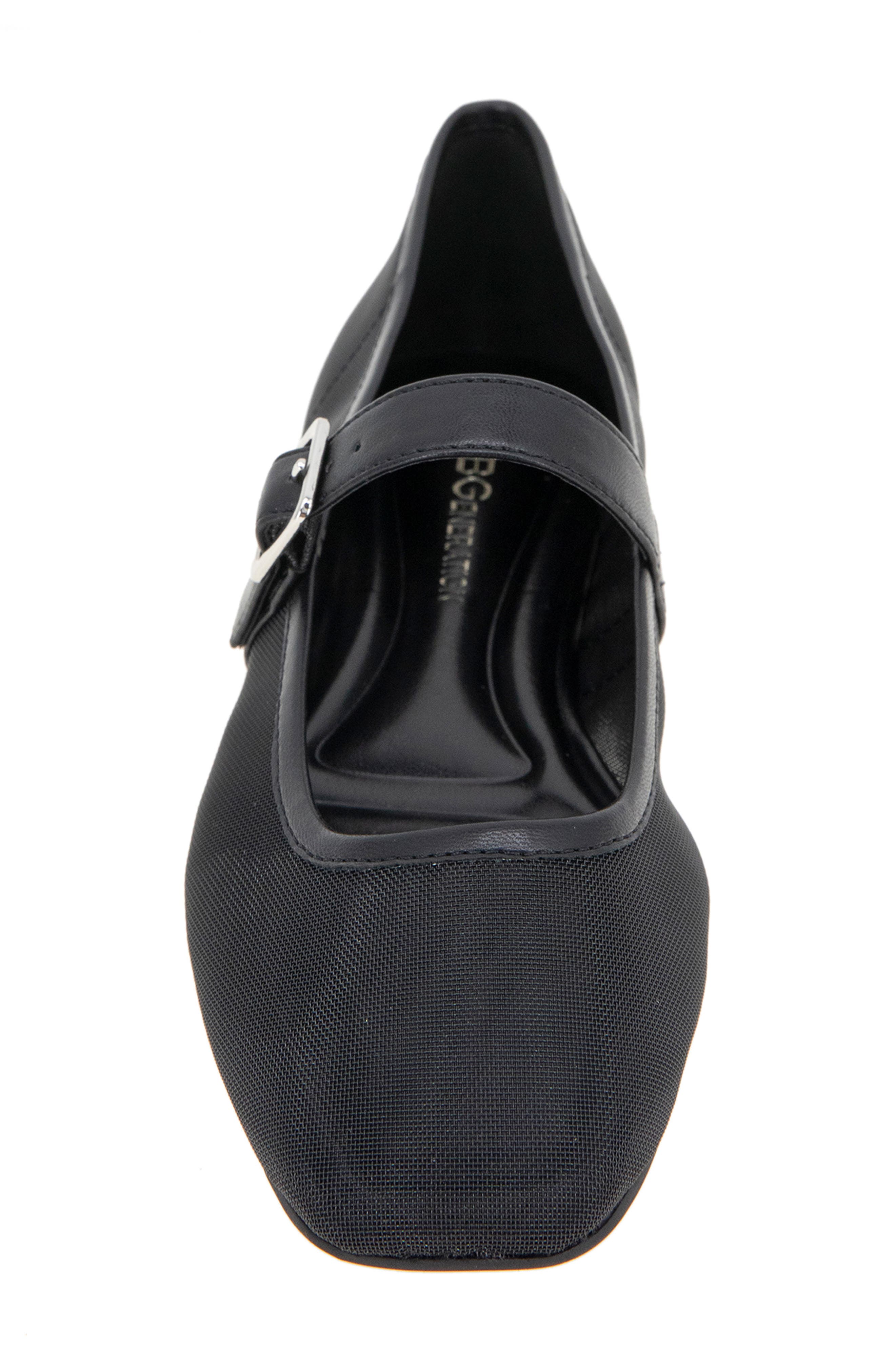 BCBGeneration Harpin Mary Jane Flat, Alternate, color, Black Mesh