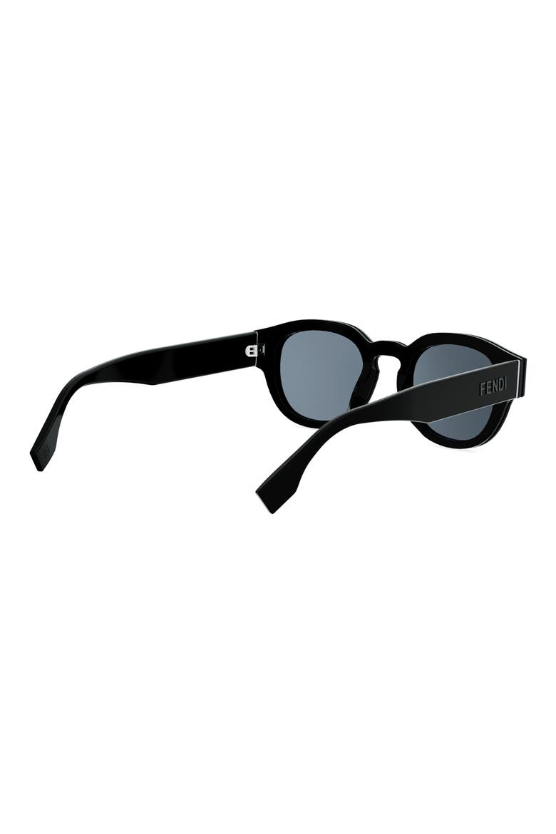 Signature 48mm Small Phantos Sunglasses, Alternate, color, SHINY BLACK / SMOKE
