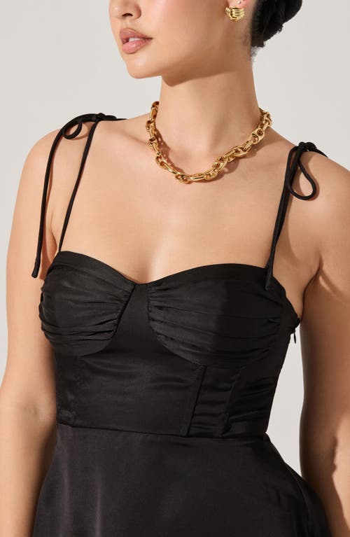 Astr The Label Selina Bustier Peplum Top In Black