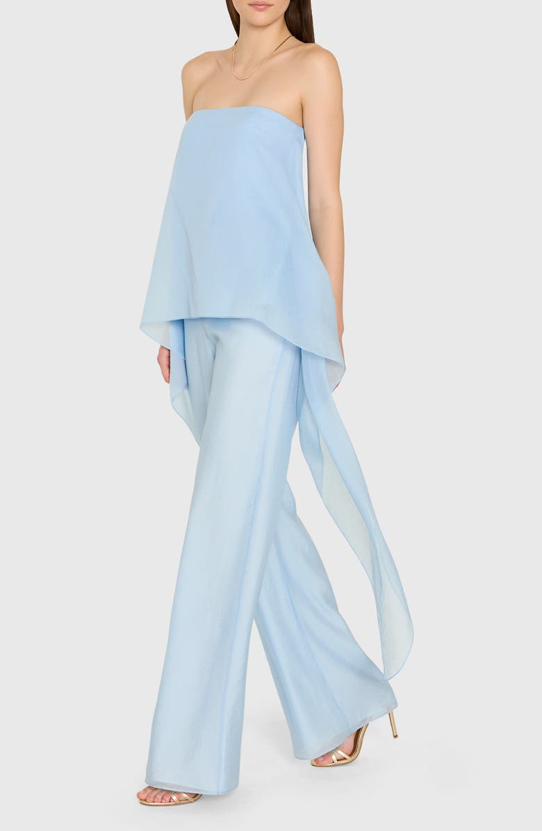Amanda Uprichard Jenny Strapless Jumpsuit, Alternate, color, Baby Blue