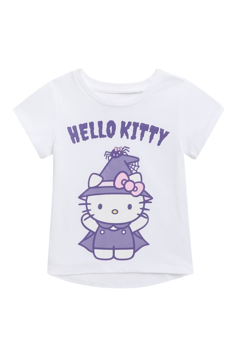Kids' Cotton Graphic T-Shirt, Main, color, WHITE HELLO KITTY